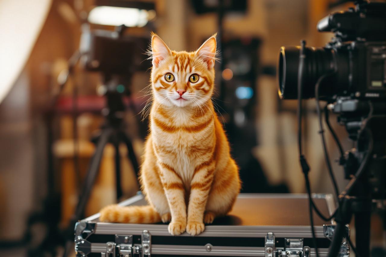 一只橘猫的片场日常——我们的小监工